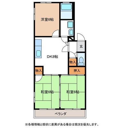 日本ライン今渡駅 徒歩11分 1階の物件間取画像